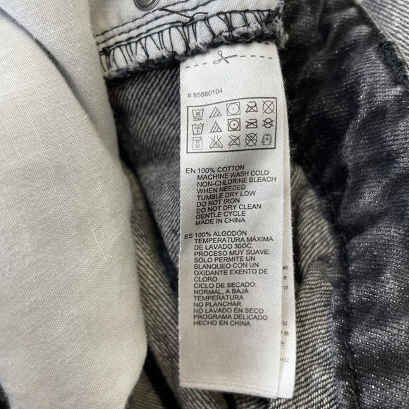 Forever 21 Mickey Mouse Denim Shorts Womens 24 Black Jean Mid Rise Very Short - Picture 11 of 14